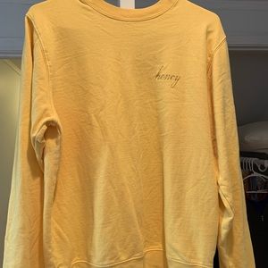 "honey" crew neck
